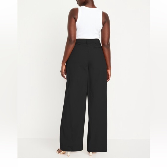 Extra High-Waisted Poplin Taylor Wide-Leg Trouser Pants - Picture 2 of 12